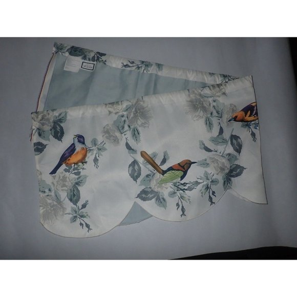 Spring Birds on Branches Rod Pocket Window Curtain Valance with Scalloped Edge - Picture 6 of 7